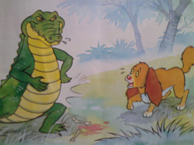 เรียนภาษาอังกฤษ จากนิทานเรื่อง สุนัขกับจระเข้ (The Dog and The Crocodile)